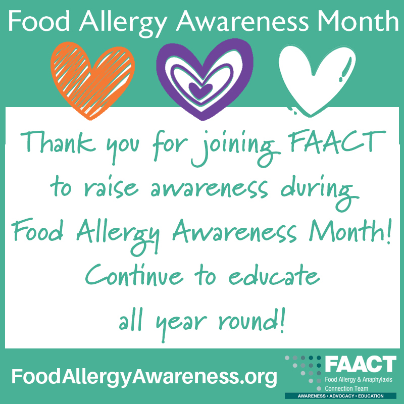 Food Allergy Awareness Month poster